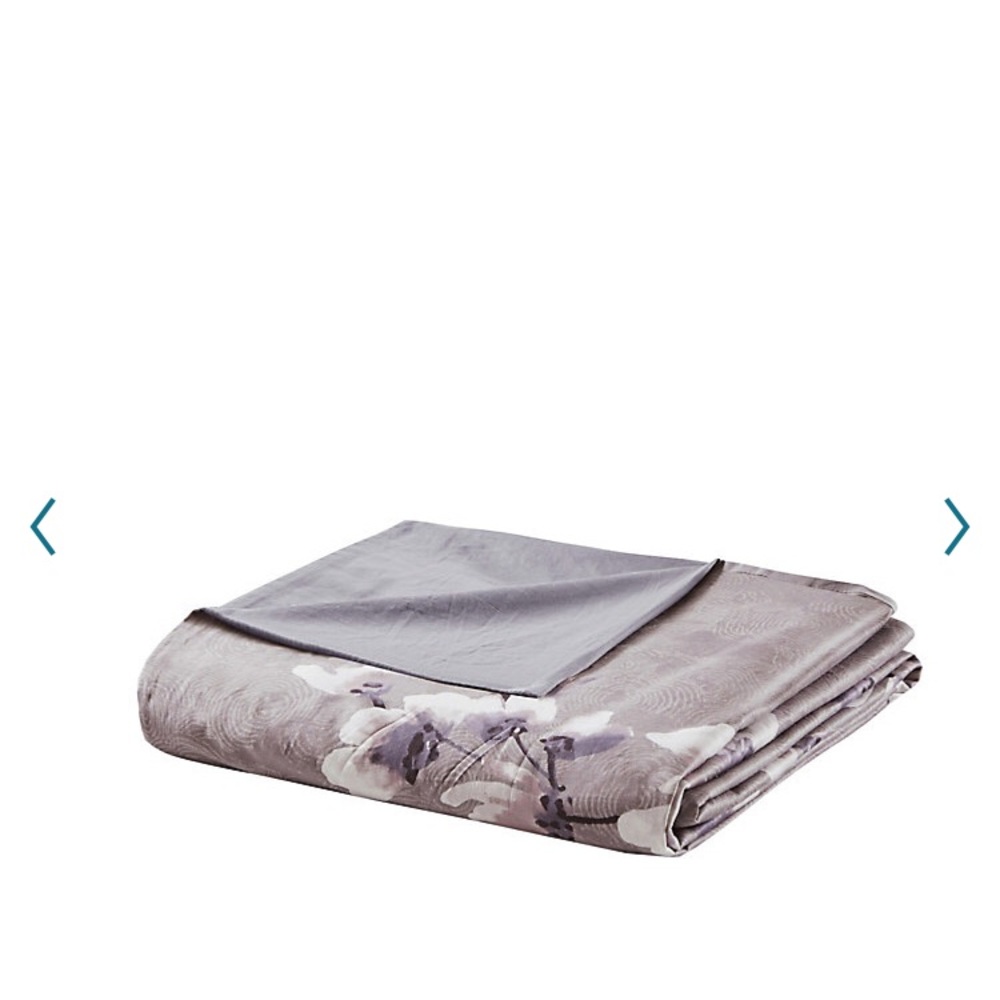 NWT N Natori King/California King Duvet Cover Set Indigo Sakura Blossom - Picture 3 of 13